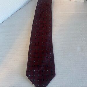 Classic Burgundy Checkered Tie